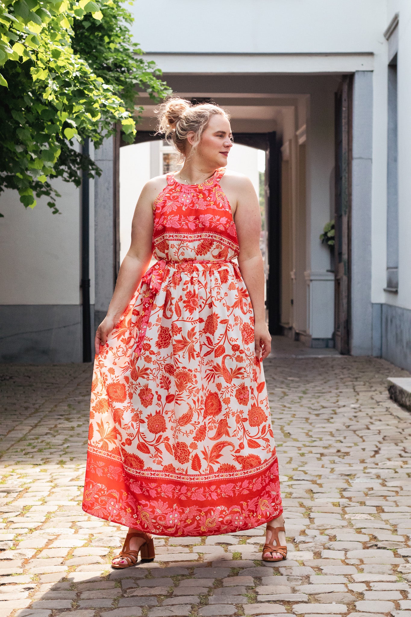 Peachy Orange Summer Dress