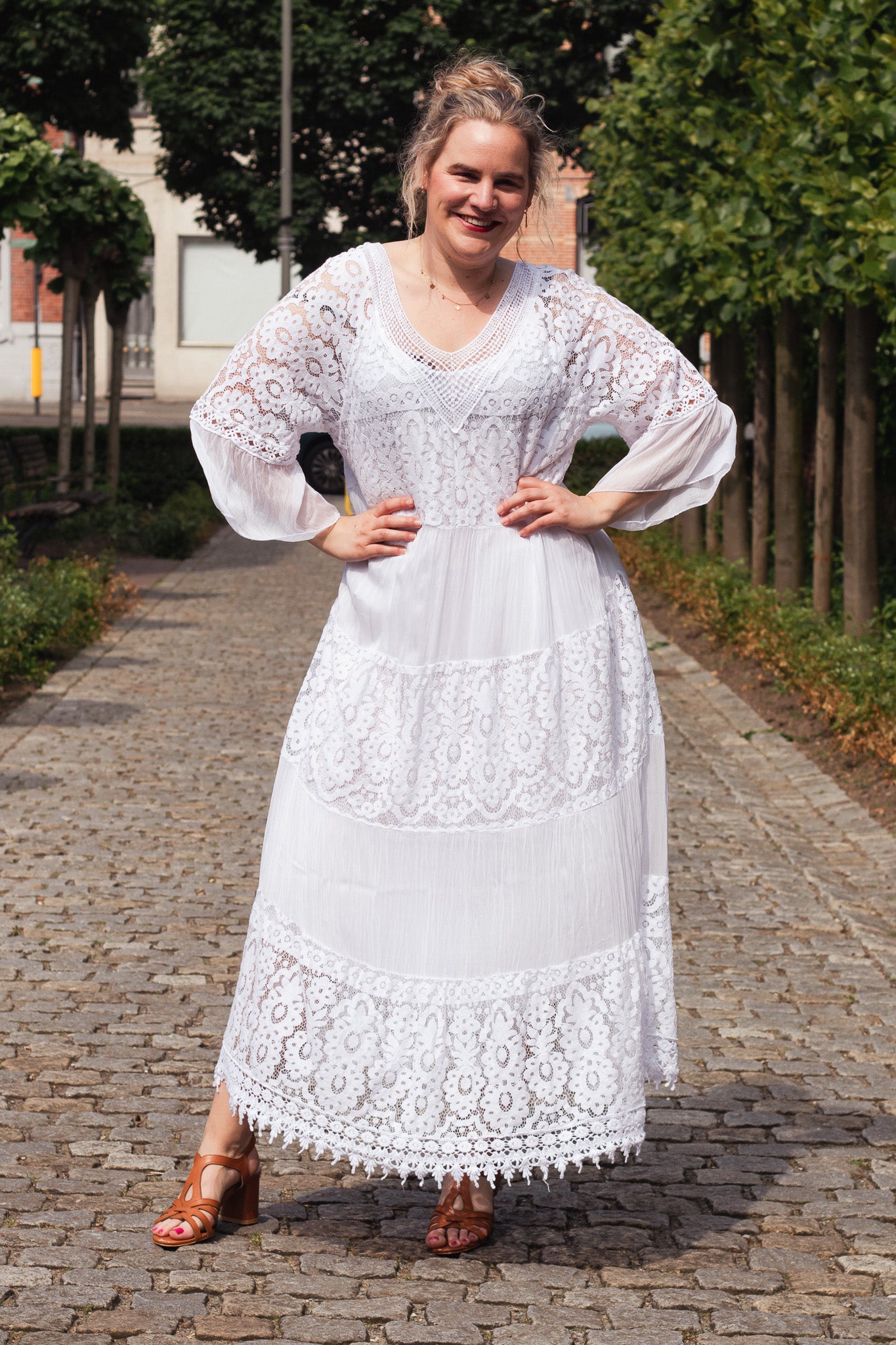 Vibing Summer Dress - White