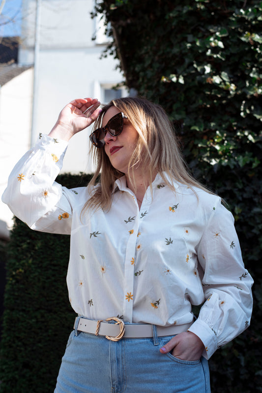 Hemdblouse met print