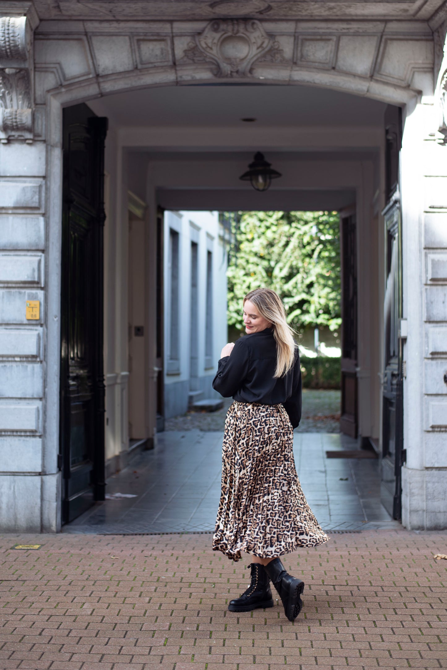 Zwarte Hemdblouse