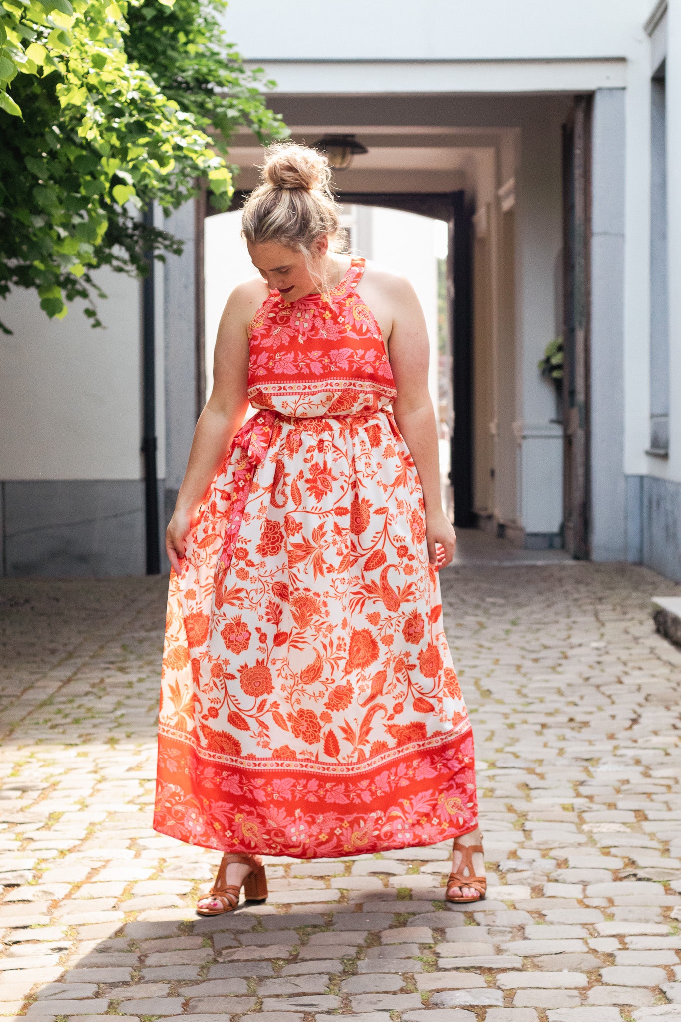 Peachy Orange Summer Dress